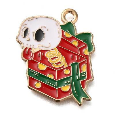 Christmas Theme Alloy Enamel Pendants