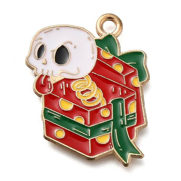 Christmas Theme Alloy Enamel Pendants