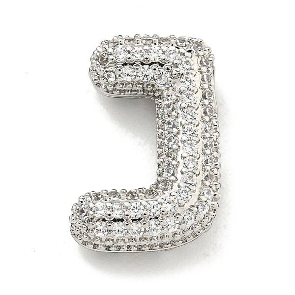 Platinum Plated Brass Micro Pave Cubic Zirconia Pendants