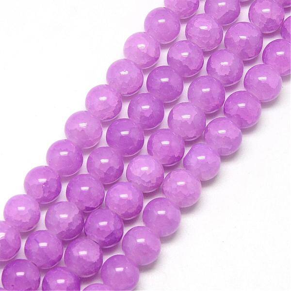 Baking Painted Crackle Glass Bead Strands