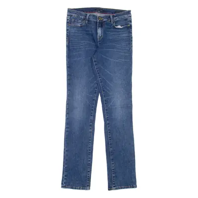 TOMMY HILFIGER Greenwich Womens Jeans Blue Slim Straight Denim Stone Wash W28 L32