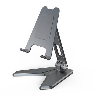 Foldable Cell Phone Stand Holder Tablet Desk Mount Cradle Adjustable Metal Stabilizer