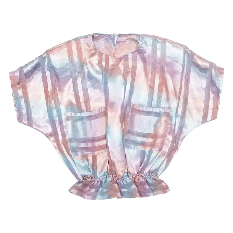 Womens Printed Top Blue Floral M