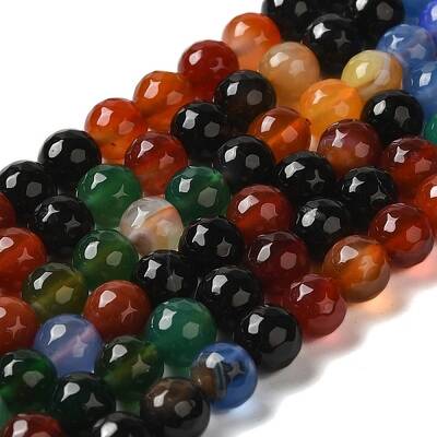Dyed & Heated Natural Agate Beads Strands