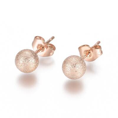 Ion Plating(IP) 304 Stainless Steel Stud Earrings
