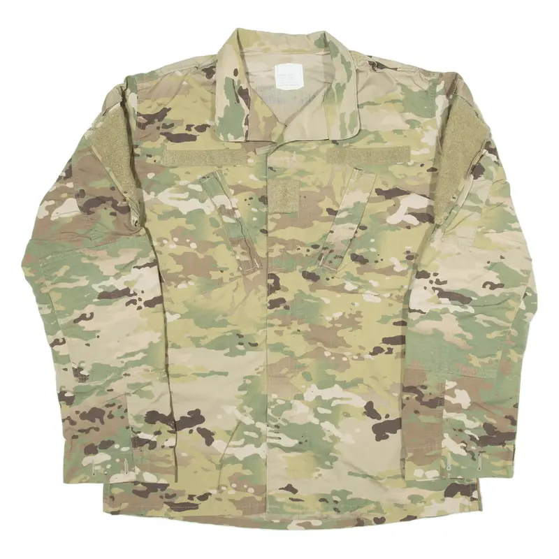 SNC MANUFACTURING Woodland Army Combat Military Jacket Green Camouflage Mens M