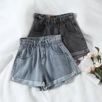 New Summer Korean Retro High-waist Loose  Jeans Shorts Women Versatile Edge Casual  Pants Women Clothing Jeans