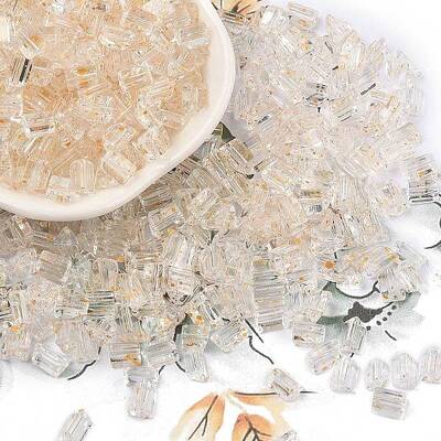 Transparent Spray Painted Glass Seed Beads