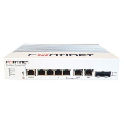 Fortinet FGR-60F | FortiGate RJ-45 4 x Ports + 2 x SFP By Pass Set Up B/t WAN1 AND Port x 4 Security/Appliance Firewall