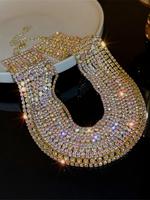 Rhinestone Decorated Necklace for Women for Party, Daily Clothing Decor, Trendy All-match & Exquisite Jewelry for Birthday Gi...