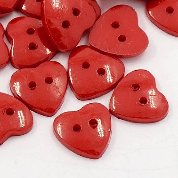 Acrylic Heart Buttons