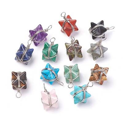 Natural & Synthetic Mixed Stone Pendants