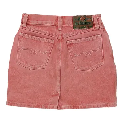 Age 8 El Charro Denim Skirt - Small Pink Cotton