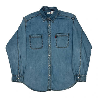 Levis Denim Shirt - Medium Blue Cotton