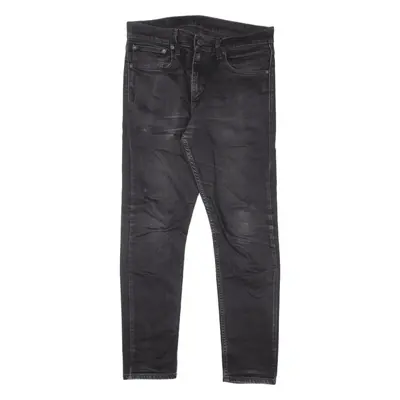 LEVI'S 512 BIG E Jeans Black Denim Slim Tapered Mens W32 L30