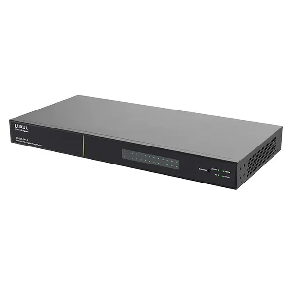 Luxul SW-505-24P-R | 24 PoE+ and 2 Combo RJ45/SFP Ports Gigabit L2/L3 Managed Switch