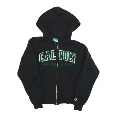 CHAMPION CALPOLY San Luis Obispo Hoodie Black Full Zip Womens XS