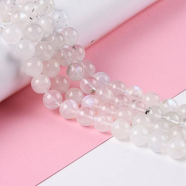 Natural Rainbow Moonstone Beads Strands