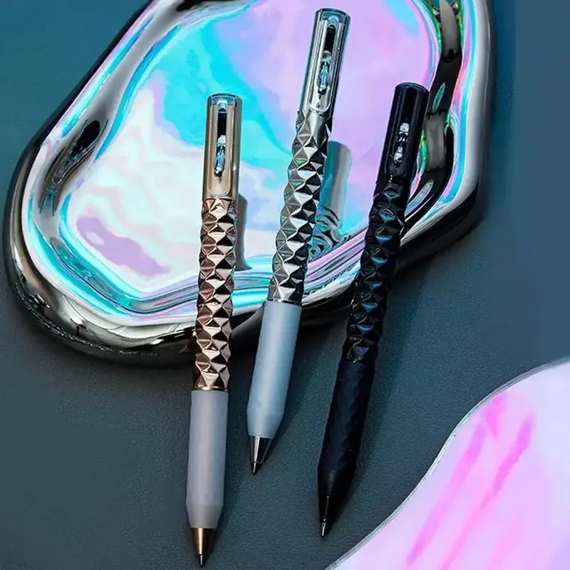 0.5mm Geometric Design Gel Ink Pen (3counts), Creative Deformation Writing Pen, Smooth Writing Pen for Home School and Office...