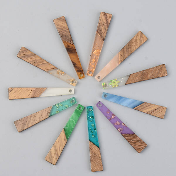 Resin & Walnut Wood Pendants