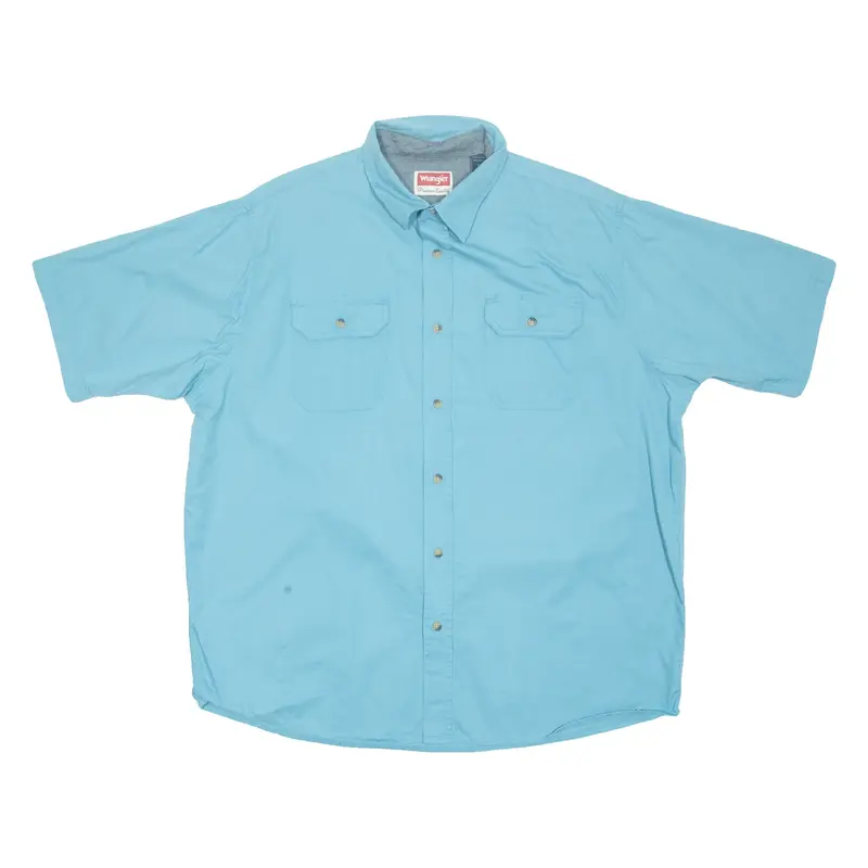 WRANGLER Mens Plain Shirt Blue XL