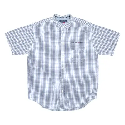 TOMMY JEANS Mens Shirt Blue Check L