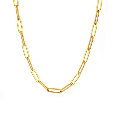 Stainless Steel Paperclip Chains Necklaces for Women