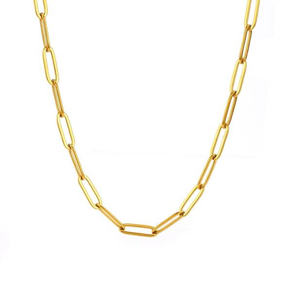 Stainless Steel Paperclip Chains Necklaces for Women
