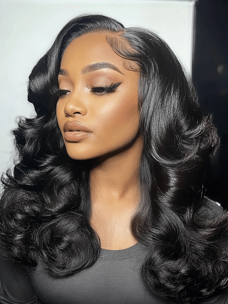 UNice Bye-Bye Knots 7x5 Lace Black Middle Part Short Retro Curls Wig
