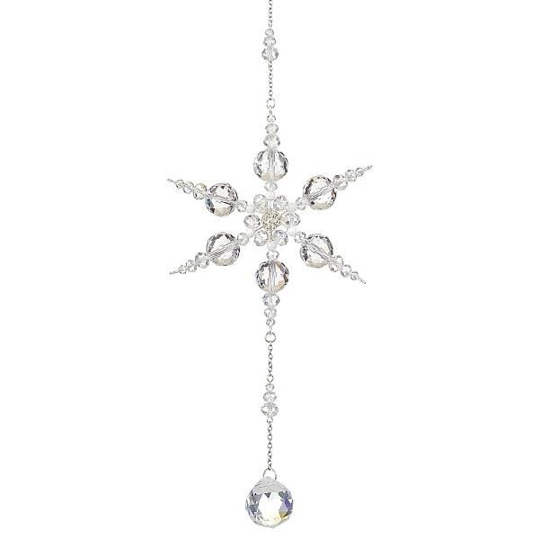 Glass Snowflake Pendant Decorations