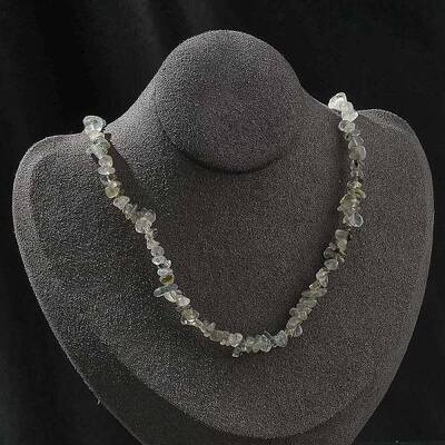 Natural Prehnite Chip Beaded Necklaces for Men Women