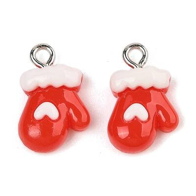 Christmas Theme Opaque Resin Pendants