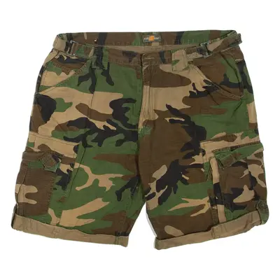 Mens Cargo Shorts Green Camouflage L W38