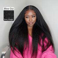 BGMgirl Kinky Straight/ Yaki Straight 6*4 & 9*6 HD Lace Wear Go 180% Density Glueless Pre Plucked Pre Cut Human Hair Summer S...