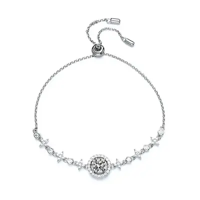【256】1CT SYNTHETIC MOISSANITE BRACELET – Fashionable Jewelry for Women, Perfect for Daily Wear, Special Occasions