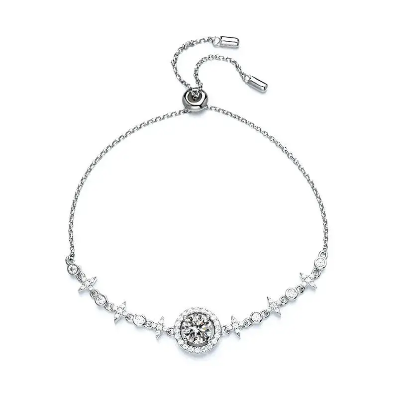 【256】1CT SYNTHETIC MOISSANITE  BRACELET – Fashionable Jewelry for Women, Perfect for Daily Wear, Special Occasions