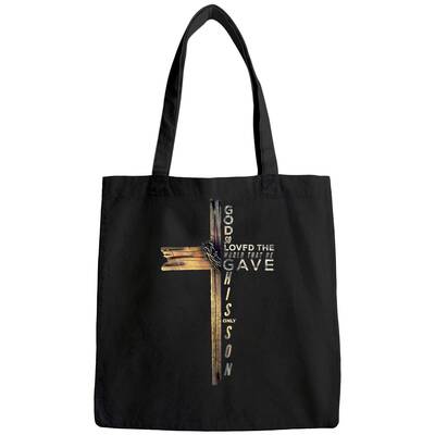 John 3:16 Christian Cross Bible Tote Bag