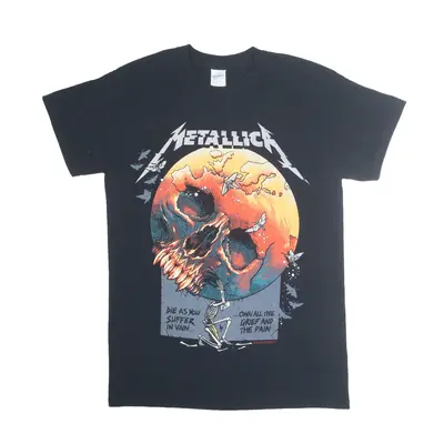 GILDAN Metallica Atlas Rise T-Shirt Black Short Sleeve Mens S