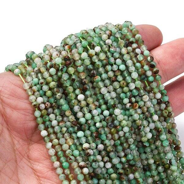 Natural Chrysoprase Bead Strands