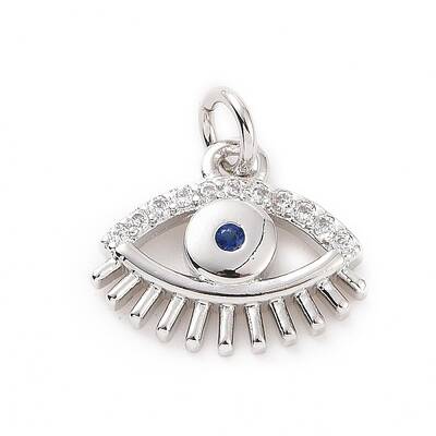 Brass Micro Pave Cubic Zirconia Charms