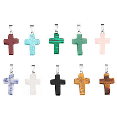 Natural & Synthetic Mixed Gemstone Pendants
