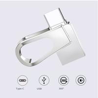 2TB 1TB 512GB Metal Mini 2-in-1 USB Disk Type-C OTG Computer Dual Use U Disk Waterproof Metal Design Waterproof USB Stick Hig...