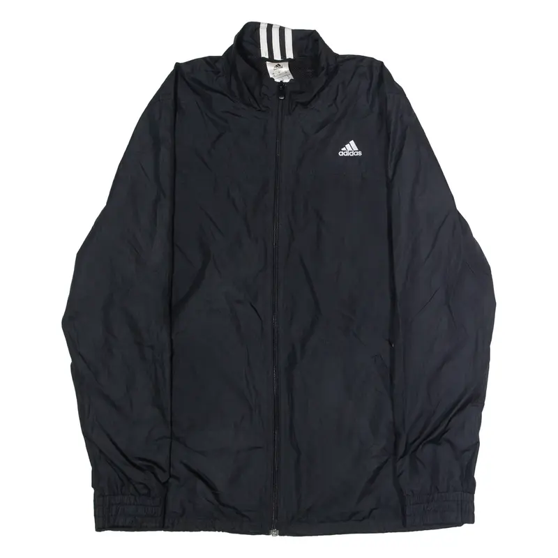 ADIDAS Womens Windbreaker Jacket Black UK 18