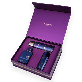 Al haramain Amber Oud Dubai Night Set regalo Estratto di profumo 75 ml, Estratto di profumo 30 ml e velo corpo 250 ml 75 ml