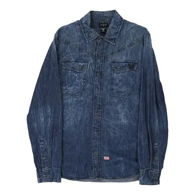 True Religion Denim Shirt - Medium Blue Cotton