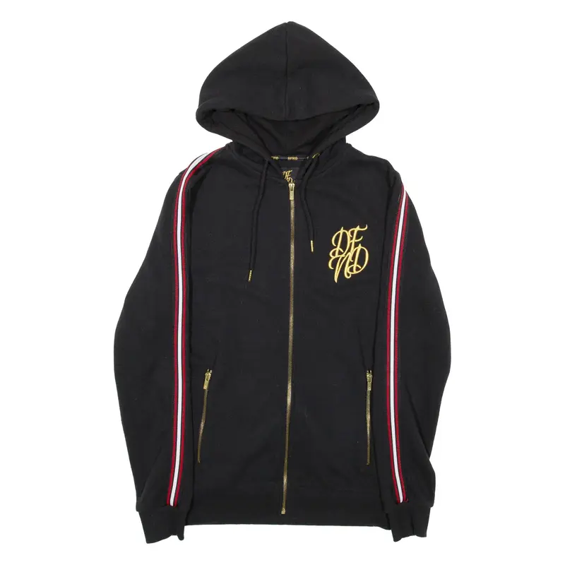 DFND Mens Black Hoodie Full Zip XS