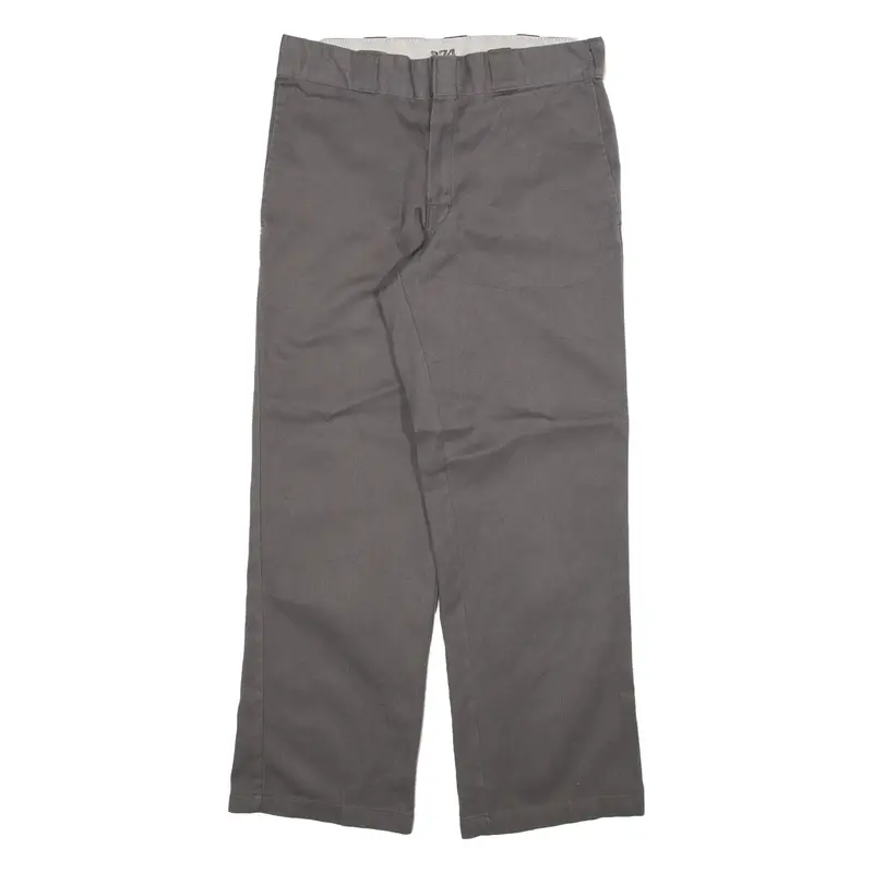 DICKIES 874 Workwear Mens Trousers Grey Regular Straight W30 L29