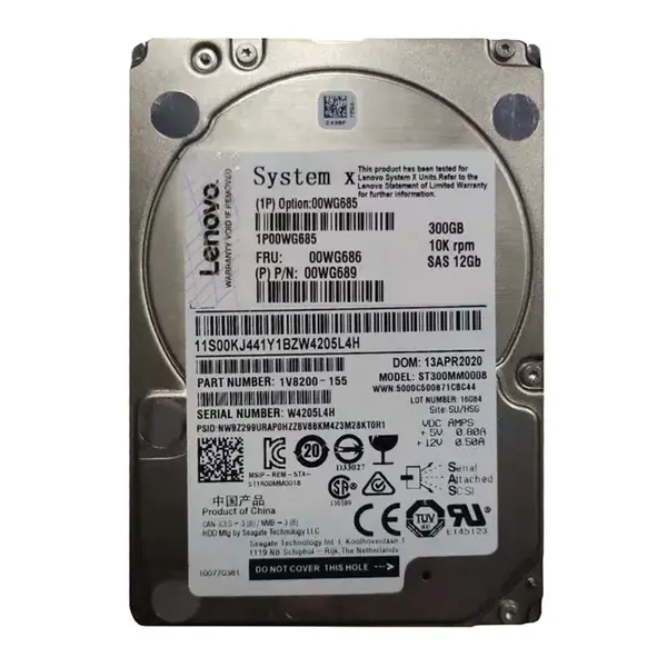 00WG685 IBM 300GB 12Gb/s SAS 10000 2.5-Inch Hard Drive