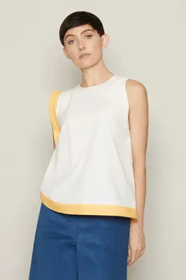 Ari Top (White & Orange) | size: XS