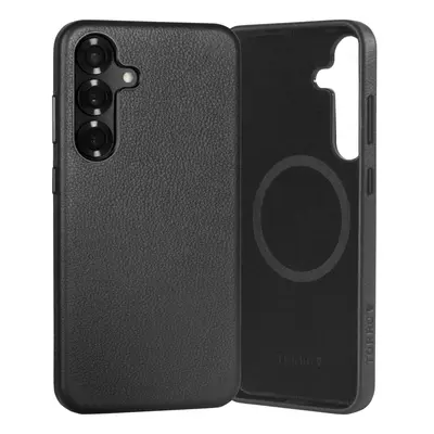 Samsung Galaxy S25+ Leather Bumper Case (Qi2/MagSafe Charging Compatible) - Black
